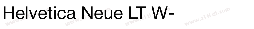 Helvetica Neue LT W字体转换